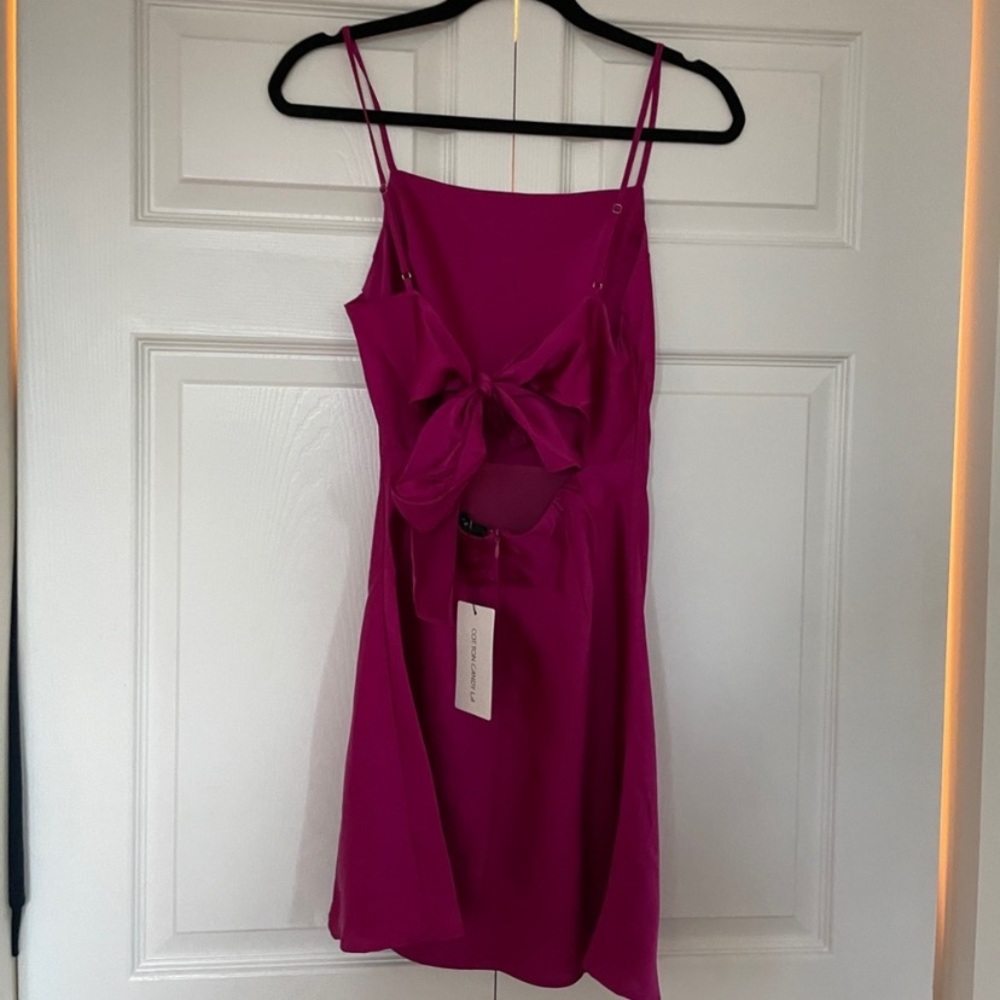 NWT Cotton Candy open back w/ bow sexy pink dress